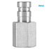 PD342 Series PD Steel Test Port and Diagnostic Equipment Quick Nipple, 1/8" Body Size, 1/4"-18 NPTF Thread Size, 1.63"