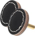 SOLUSTRE 2Pcs Leather Cabinet Pulls Handles, Single-Hole Round Drawer Pulls for Cabinets,
