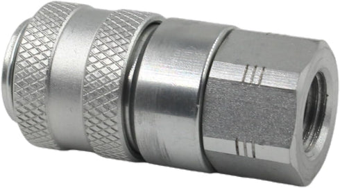 PD242 Series PD Steel Test Port Quick Coupler with Female Pipe Thread, 1/8" Body Size, 1.98" Length