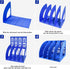 Lemical 4 Compartments Open Section Plastic Magazine File Holder, Desk Organizer for Office & Home