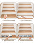 BOHOOSKYLAR 4 8"x30" Farmhouse Watercolor Stair Treads Crab Ocean Marine Life Wood Grain Indoor Non Slip Peel and Stick