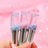 Funny Live 4 Pcs Cute Sequins Drift Gel Ink Rollerball Pens, Simulation Lipstick Ballpoint Pens, 0.7mm Black Ink