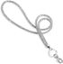 Soleebee Rhinestone Office Lanyard, 31.5'' Bling Neck Lanyard with Metal Clasp & Keyring, Silver