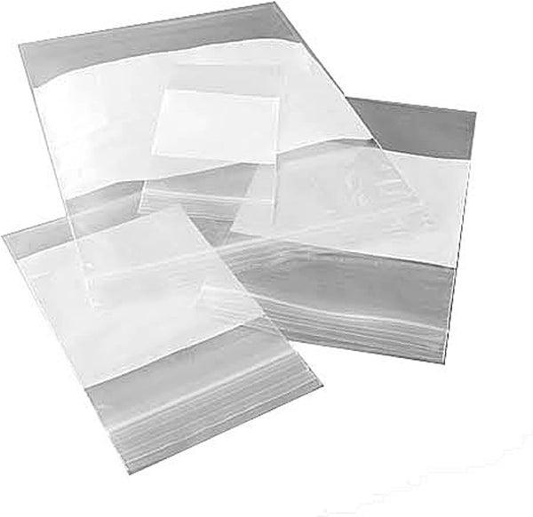 Reclosable Zip Poly Bags, 9x12W, 100 Bags, 2 Mil Clear Plastic with Resealable Lock Seal for Travel, Storage, Shipping