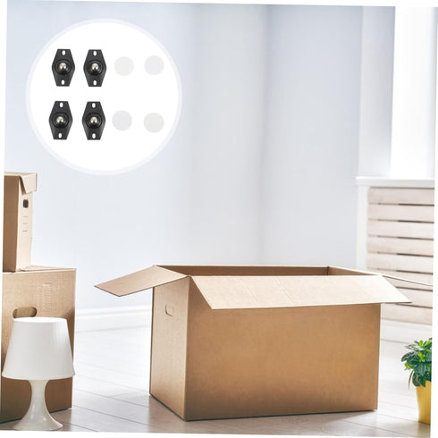 8pcs KICHOUSE Self-Adhesive Wheels for Storage Boxes and Trash Cans Easy to Install Silent Rolling Casters with Strong