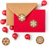 CCINEE Snowflake Stickers, Self Adhesive Round Stickers for Christmas Label and Wrapping Supply, 500PCS