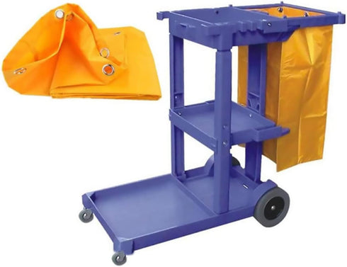 HYFTHOME Bag-16 11 27inches, Commercial 6 Grommets 23Gallon Replacement Janitorial Cart x x High Capacity Waterproof