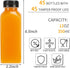 45pcs 12oz TOMNK Juice Bottles, Reusable Juice Bottles with Caps and Labels, Funnel, Brush Beverage Containers