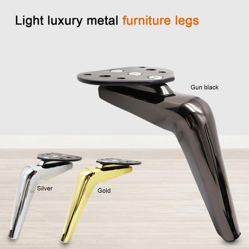 YAVVAY Black,15cm/5.9in) Sofa Legs, Light Luxury Furniture Legs, Gun Black TV Cabinet Legs, Bathroom Cabinet Support