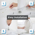 GC550130 Gerber Soft-Close Elongated Toilet Seat with Two Button Quick-Release, Top-Mount Installation, Non-Slip
