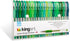 KINGART 400-24G Green Tones Rollerball Gel Pens, Set of 24 Colors, XL Ink Cartridge for Writing & Coloring