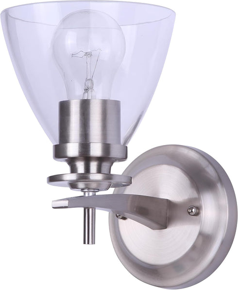Canarm Ltd. New Yorker 1 Light Wall Sconce Traditional Wall Fixture with Clear Glass