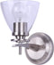 Canarm Ltd. New Yorker 1 Light Wall Sconce Traditional Wall Fixture with Clear Glass