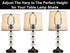 Adjustable Lamp Shade Harp Holder Kit, 8 9 10 Inch for Table and Floor Lamps, Heavy Duty Bracket with Adapter