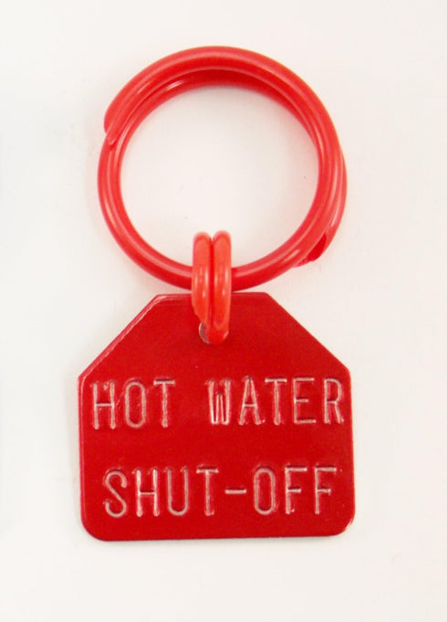 Pack 6 Plumber Tags - Stamped Variety with Tags: Main Water, Hot Water, Gas, and Hose Bib. Quickly Identify Critical