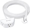 TROND Flat Extension Cord 15ft, Flat Plug Power Strip, 3 Prong Grounded 3 Outlet, Indoor Home Kitchen