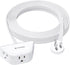 TROND Flat Extension Cord 15ft, Flat Plug Power Strip, 3 Prong Grounded 3 Outlet, Indoor Home Kitchen