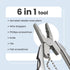 Mini Multitool Keychain Set - 6-in-1 Pocket Tool, Multifunctional Plier, Wire Strippers, Phillips Screwdriver, Knife,