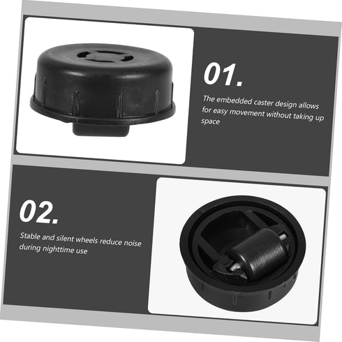 DIYEAH 6pcs Heavy Duty Wheels for Furniture Silent Caster Replacement for Office Tables Cabinets Bedside Tables