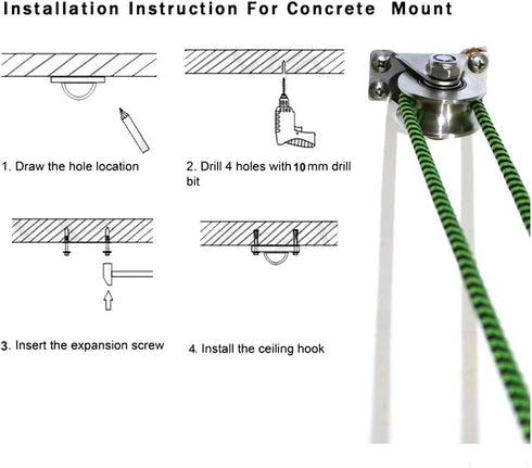 heyous Stainless Steel Pulley Block, Single Wheel Swivel Lifting Rope Pulley Block with Mounting Screws