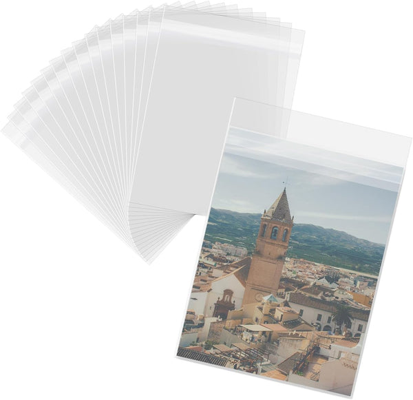 Mat Board Center, 7x9 Crystal Clear Sleeves - Resealable Polypropylene Storage Bags for 7x9 Photo Mat, Photos & Prints