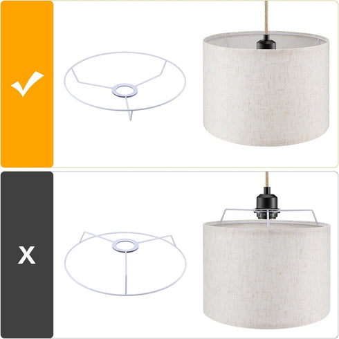 Light,15 WimiSom Plug in Pendant FT Hanging Lamp with Plug in Cord, ON/Off Switch, Pendant Lighting with Fabric Shade