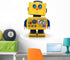 Wallmonkeys Cute Toy Robot Looking up Wall Decal Peel and Stick Graphic