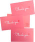 RXBC2011 100 3.5 2 Inch Little Thank You Cards Gold Heart Design Bulk Thank you Notes for All Occasions x cherry pink