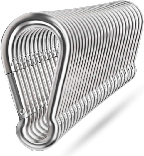 Spring Snap Hooks, 304 Stainless Steel Metal Clip, Heavy Duty Rope Connector for Outdoor Travel Camping