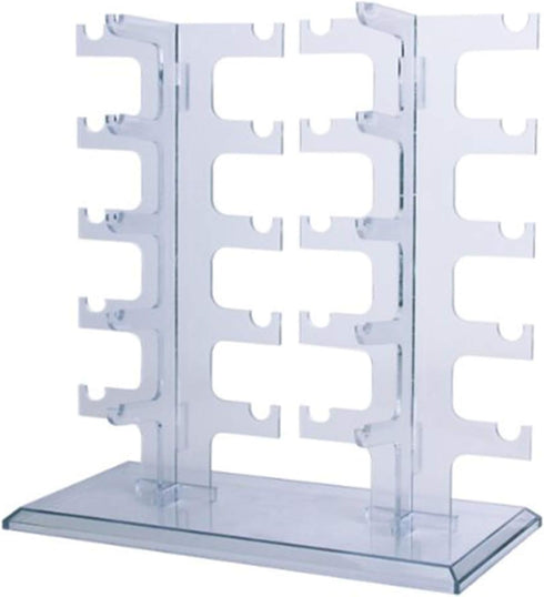 JoySee Acrylic Sunglasses Organizer, Eyeglasses Rack Display Holders, Water Clear Transparent