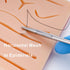 Suture Practice Training Kit for Medical Students with Large Silicone Lip Pad, Instruments, and Training Videos