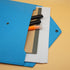 Felt File Folder, Durable Briefcase Document Bag, Paper File Folders, Portfolio Case, Blue, Handbag Button Closure