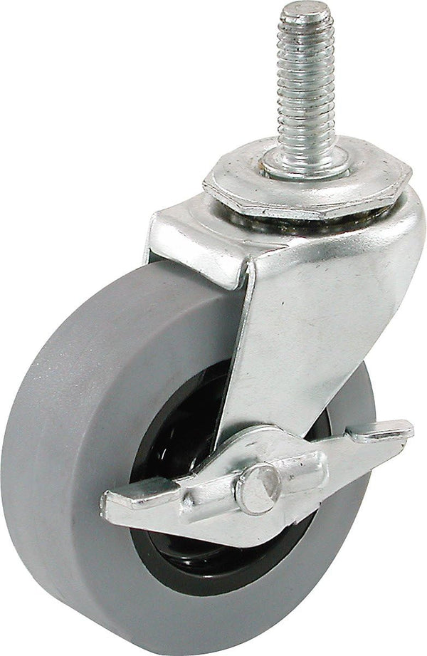 Shepherd Hardware 3259 2-1/2" Threaded Stem TPR Caster with Brake - 90-lb Load Capacity