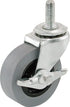 Shepherd Hardware 3259 2-1/2" Threaded Stem TPR Caster with Brake - 90-lb Load Capacity
