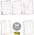 Marble Quartz Sticky Note Pads, 4" x 6" Repositionable Sticky Notes, 5 Elegant Designs, 50 Sheets Per Pad, Set of 5,