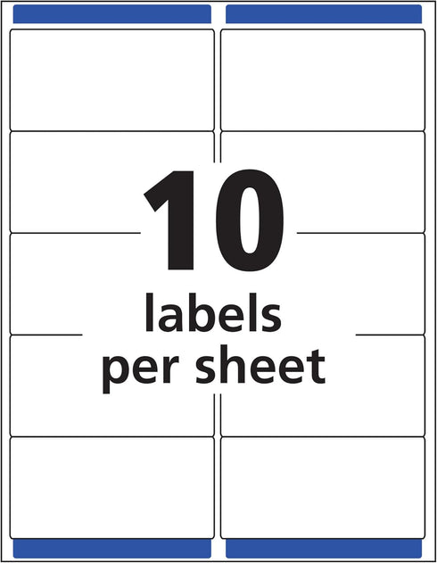 Avery Printable Shipping Labels, 2" x 4", Matte Clear, 100 Blank Mailing Labels (18663)
