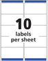 Avery Printable Shipping Labels, 2" x 4", Matte Clear, 100 Blank Mailing Labels (18663)