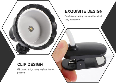 balacoo Clip Book Light Desk Clamp Light Clip on Reading Gooseneck Night Led Desk Clamp Lamp Mini Book Mini Table Lamp