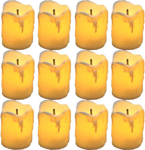 YASENN LED Tea Lights Candles, Battery Operated Flameless Candle, 12 Pack for Halloween Thanksgiving Christmas