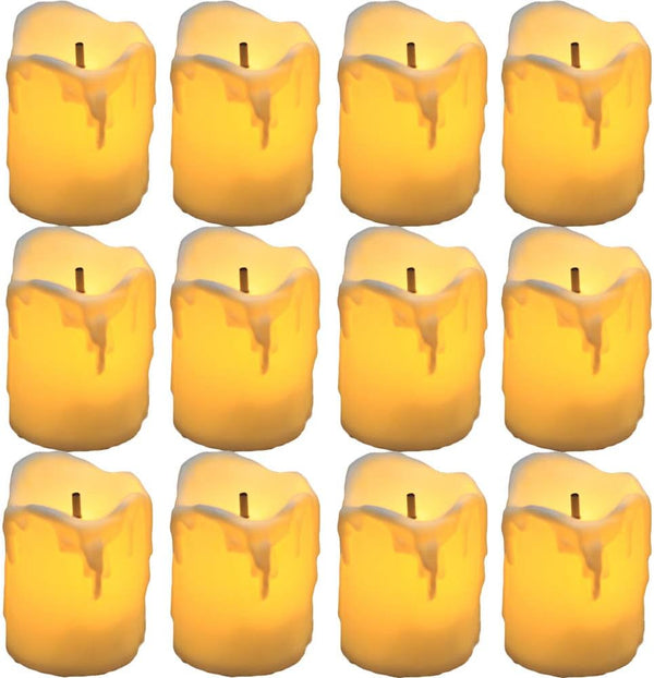 YASENN LED Tea Lights Candles, Battery Operated Flameless Candle, 12 Pack for Halloween Thanksgiving Christmas