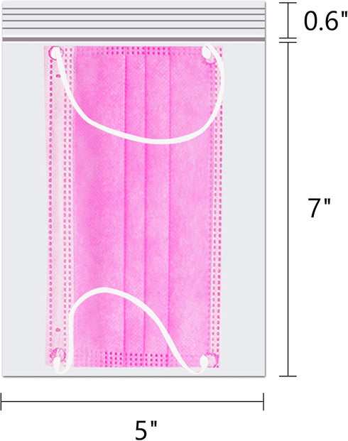 100pcs Small Zip Bag 5 x 7" Clear Reclosable Zip Plastic Bags with Resealable Lock for Packaging