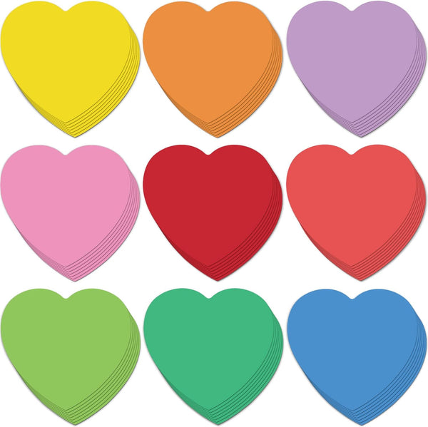 Geyee 108 Pcs Heart Cutouts, Paper Heart Bulletin Board Decorations for Classroom DIY Craft School Decor