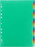 Extra Wide Index Dividers, 31 Pieces Assorted Color 6-Tab Extended Insert Indexes Binder Tab Insertable Dividers