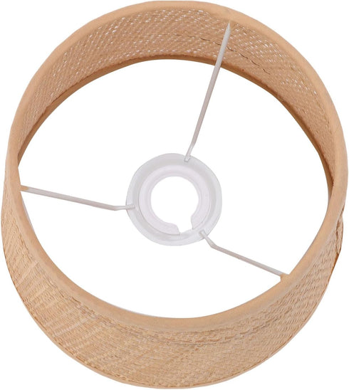 E27 E14, Lamp Shade, Handwoven Rattan Iron Table Lamp Cover, Compatible with for Chandeliers Floor Table Light