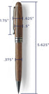 Premium Walnut Wood Ballpoint Pens with Silver Accents in Gift Box, 2 Pack Executive Office Supplies