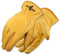 Galeton Rough Rider Premium Leather Driver Gloves, Medium, Gold, Elastic Back (25001PR-M)
