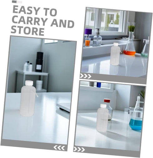 RUNROTOO 2pcs 500ml Wide Mouth Wash Bottles Reusable Portable Squeeze Bottles for Laboratory Chemicals and Body Wash