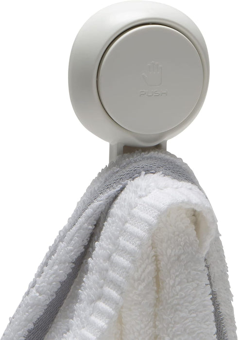 Bath Bliss Power Lock Gel-Suction Hooks, 2 Pack for Shower and Bathroom, White