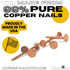 Dubbs Hardware - 1.5 Inch Copper Nails Roofing Finish - Solid Pure Copper Slate Spikes Flashing Furniture Boat - Package includes 10 oz of The Highest Quality Nails