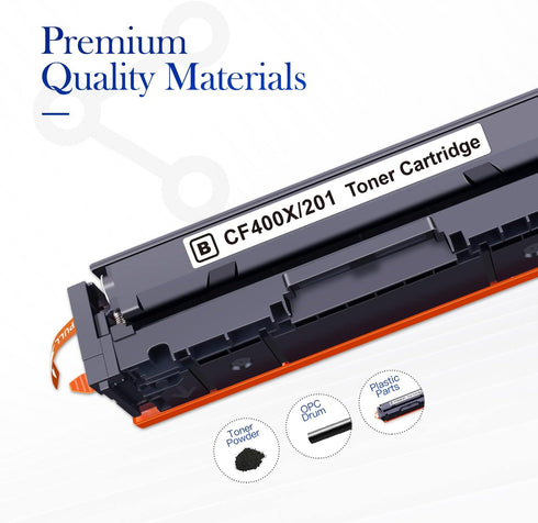 Valuetoner Compatible Toner Cartridge Replacement for HP 201X 201A CF400X CF400A High Yield for Color Laserjet Pro